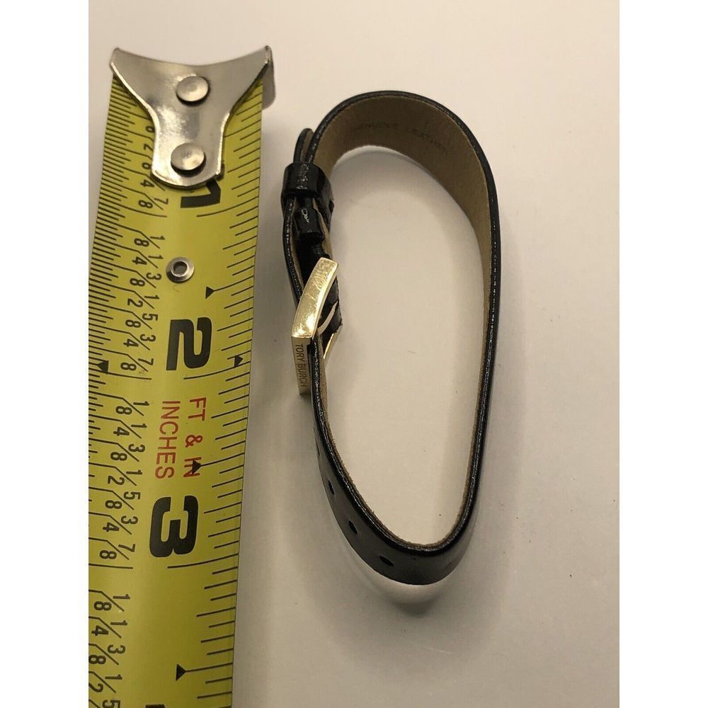 Tory Burch Watch Parts Full Band Clasp Black Leather 12mm PY367